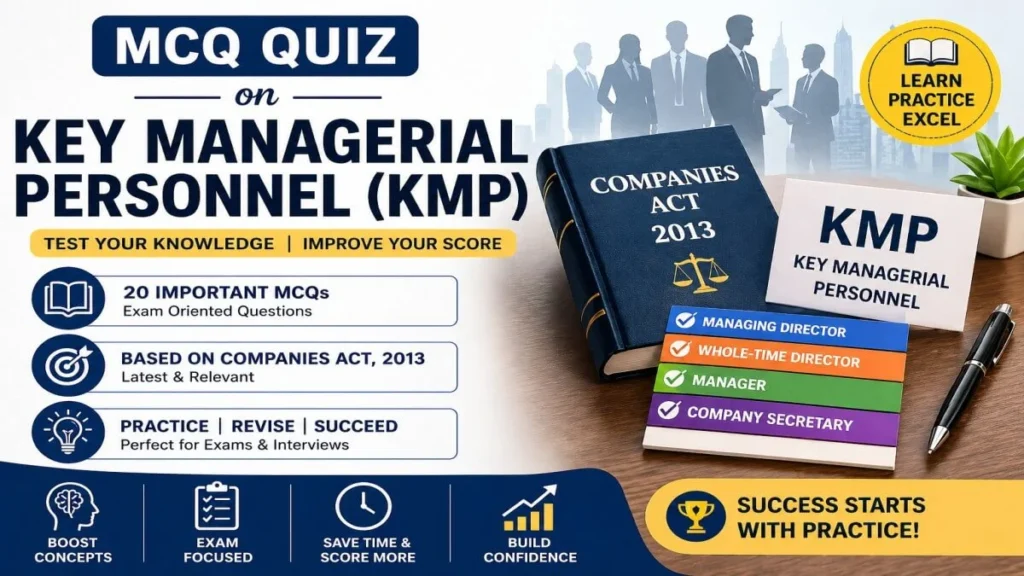 Free MCQ Quiz on Key Managerial Personnel (KMP)  20 MCQs