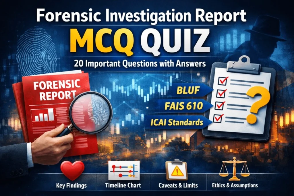 Forensic Investigation Report MCQ Quiz