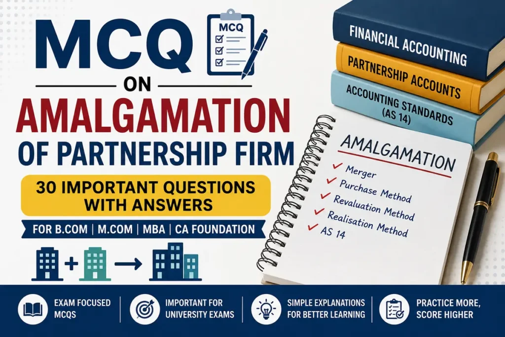 MCQ on Amalgamation of Partnership Firm